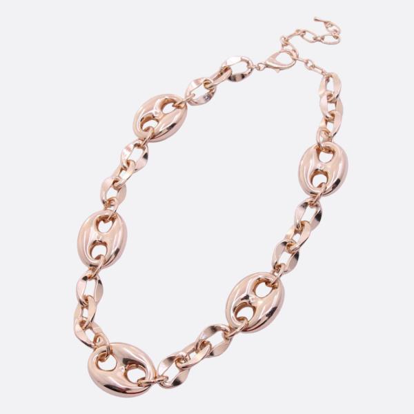 OVAL LINK METAL NECKLACE