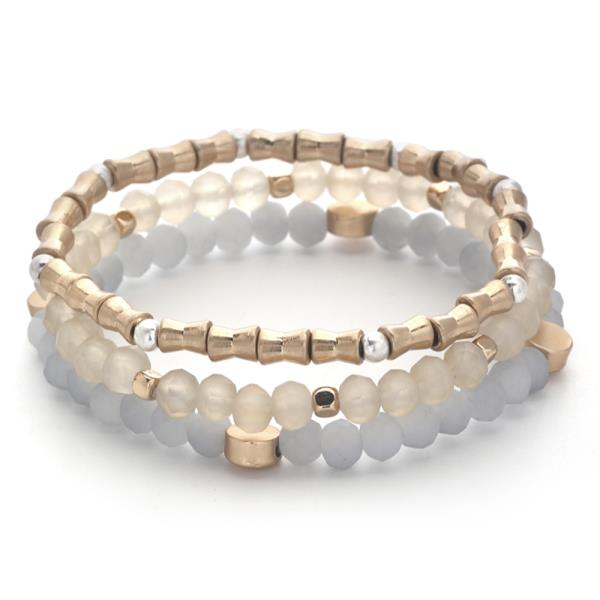 MULTI MIX BEAD STRETCH BRACELET SET