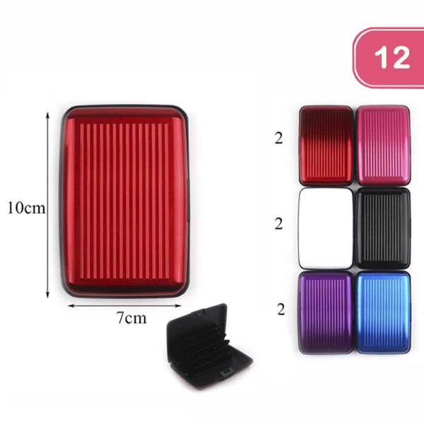 ASSORTED COLOR CREDIT CARD HOLDER (12 UNITS)