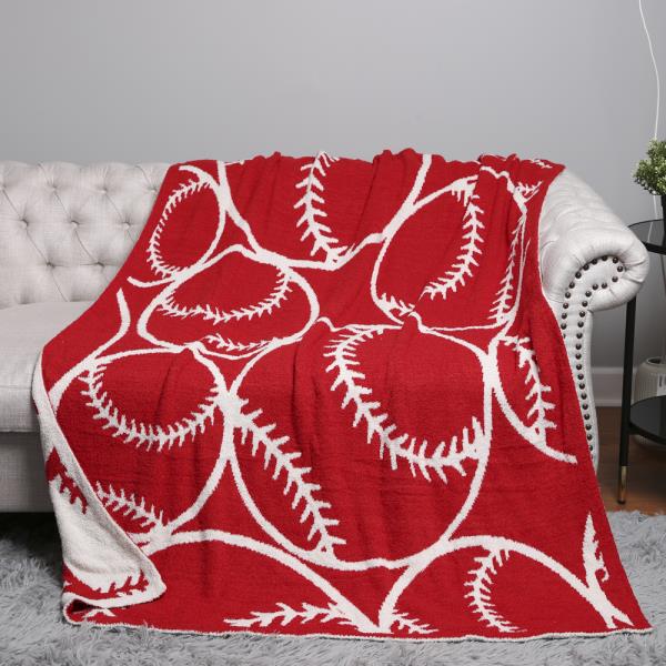 BASEBALL SOFTBALL REVERSIBLE THROW BLANKET