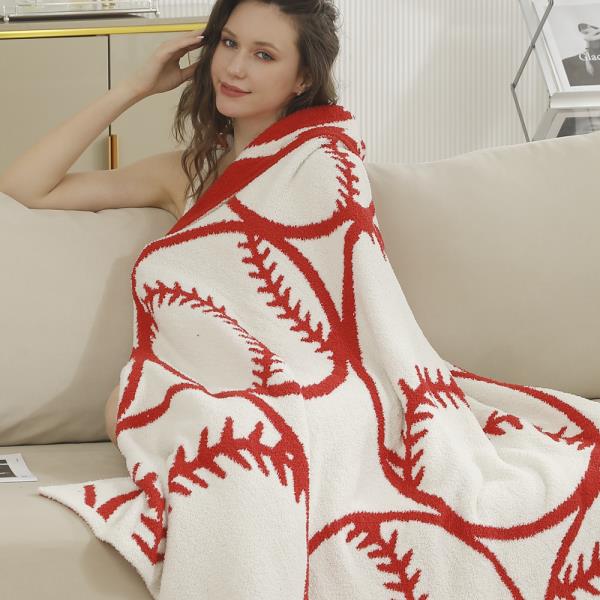 BASEBALL SOFTBALL REVERSIBLE THROW BLANKET