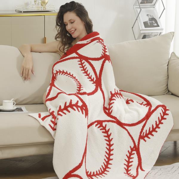 BASEBALL SOFTBALL REVERSIBLE THROW BLANKET