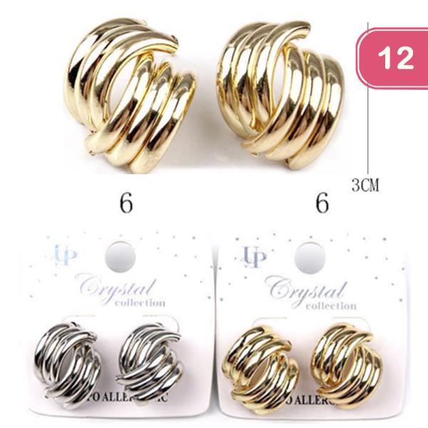 METAL POST EARRING (12 UNITS)