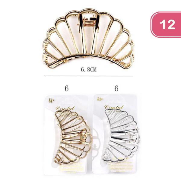 METAL HAIR CLAW CLIP (12 UNITS)