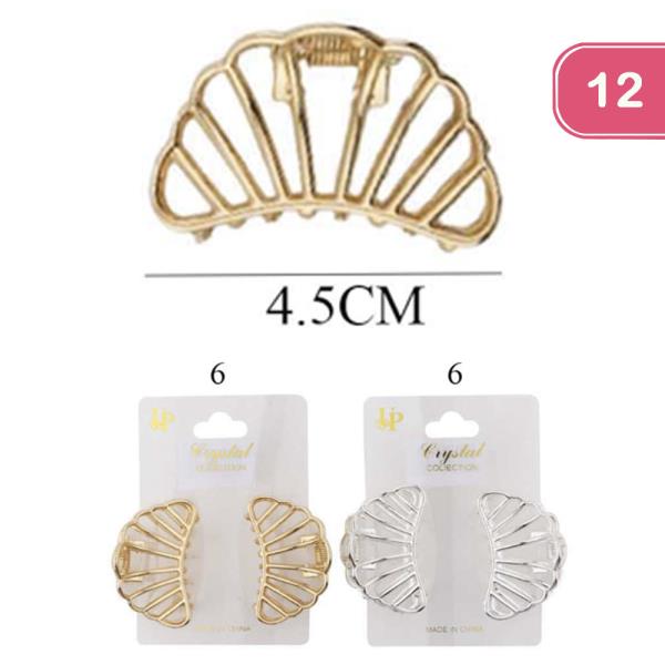 METAL HAIR CLAW CLIP (12 UNITS)