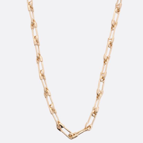 SODAJO SAFETY PIN LINK GOLD DIPPED NECKLACE