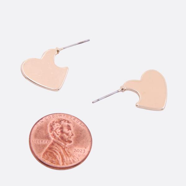 SODAJO HEART SHAPE GOLD DIPPED EARRING