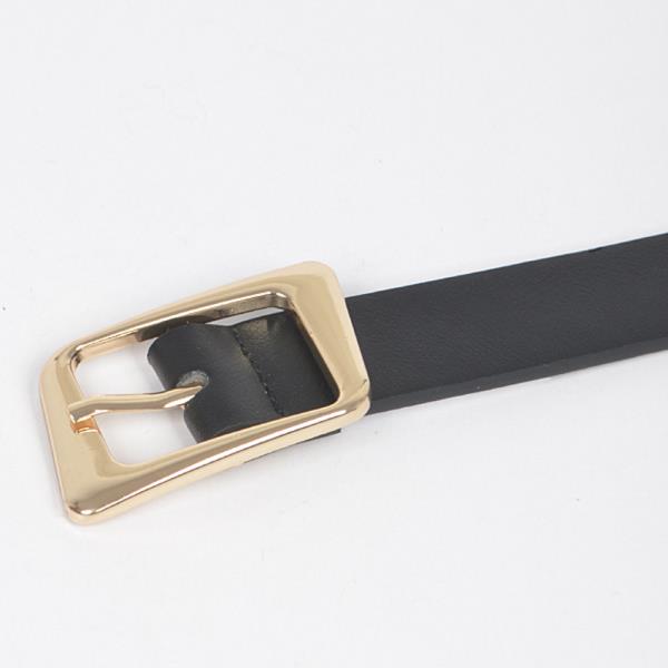 FAUX LEATHER METAL BUCKLE BELT