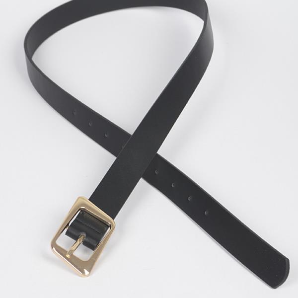 FAUX LEATHER METAL BUCKLE BELT