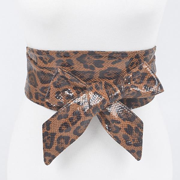 FAUX LEO KIMONO BELT