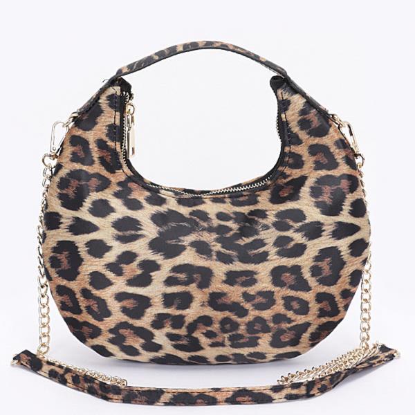 NYLON LEOPARD HOBO BAG