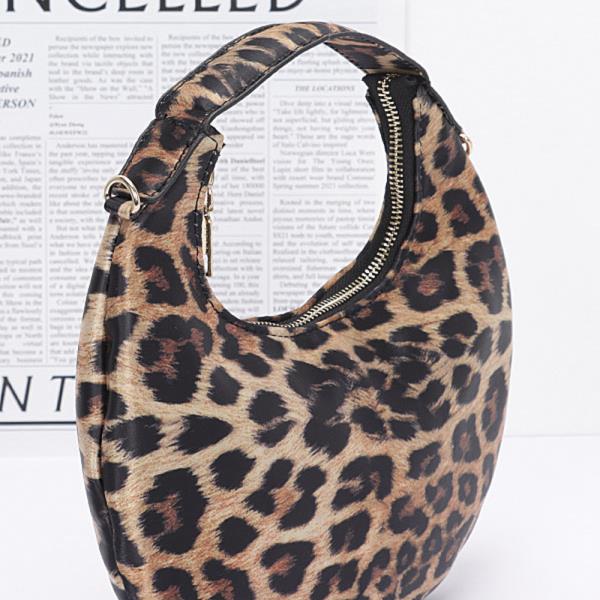 NYLON LEOPARD HOBO BAG