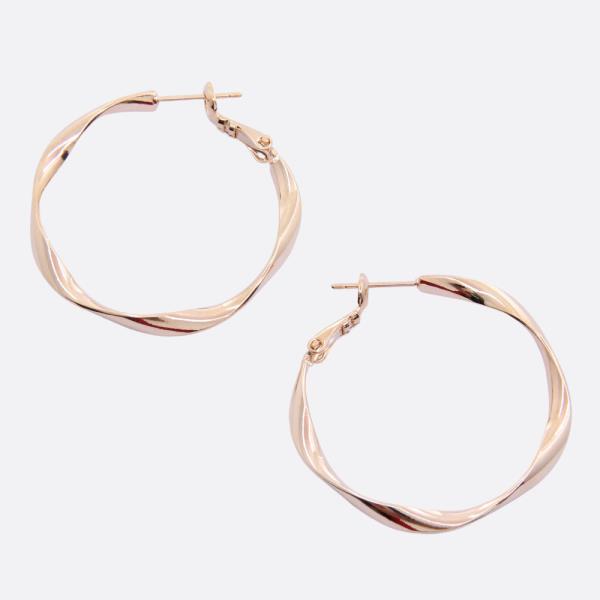 SODAJO WAVY METAL GOLD DIPPED HOOP EARRING