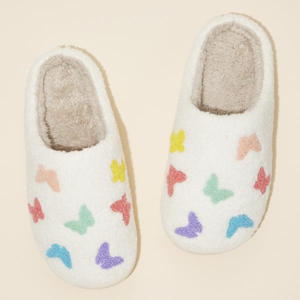 MULTI COLORED BUTTERFLIES PATTERN HOME SLIPPERS