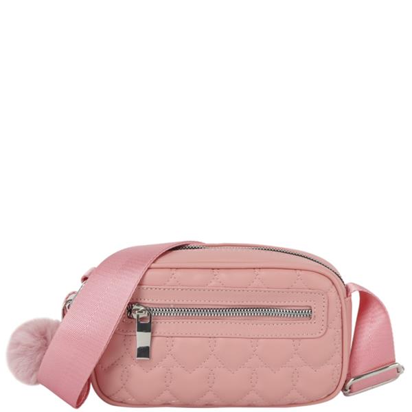 (PRE-ORDER / ONLINE ONLY) quilted zipper pom crossbody bag