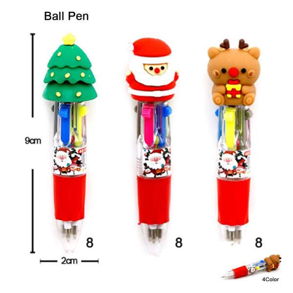 CHRISTMAS 4 COLOR BALLPOINT PEN (36 UNITS)