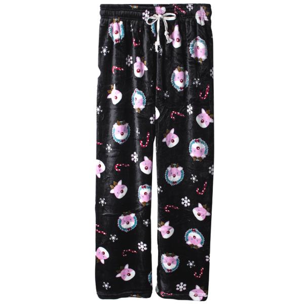 WINTER CANDY CANE DEER SOFT PAJAMA PANTS