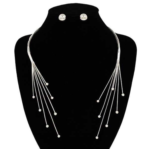 PEARL BEAD WIRE NECKLACE