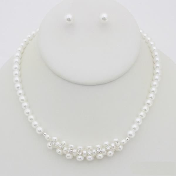 PEARL NECKLACE EARRING SET