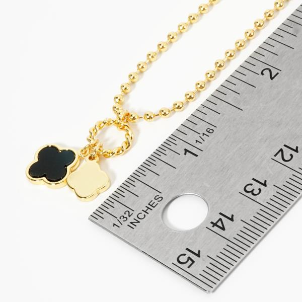 GOLD DIPPED CLOVER PENDANT NECKLACE