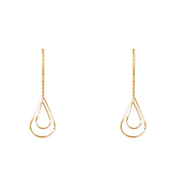 METAL TEARDROP DROP EARRING