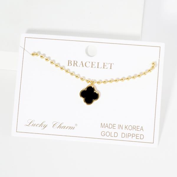 GOLD DIPPED CLOVER BRACELET