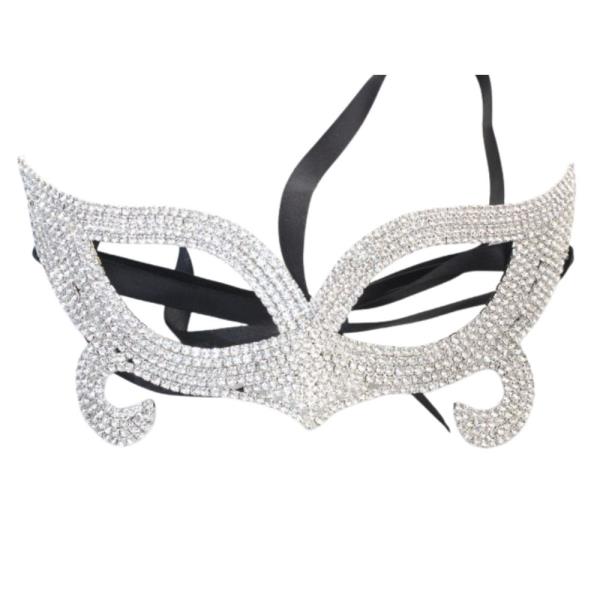 RHINESTONE CRYSTAL MASQUERADE MASK