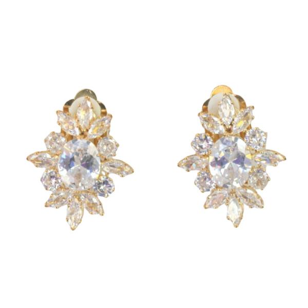 CZ STONE CLIP ON EARRING