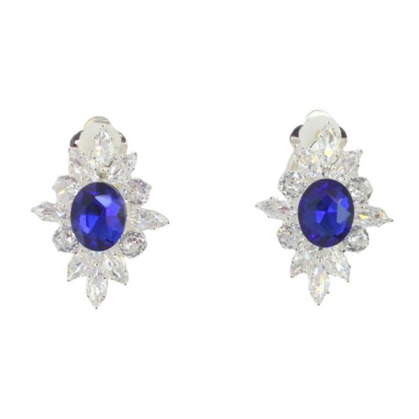 CZ STONE CLIP ON EARRING