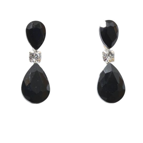 TEARDROP CRYSTAL STONE DANGLE EARRING