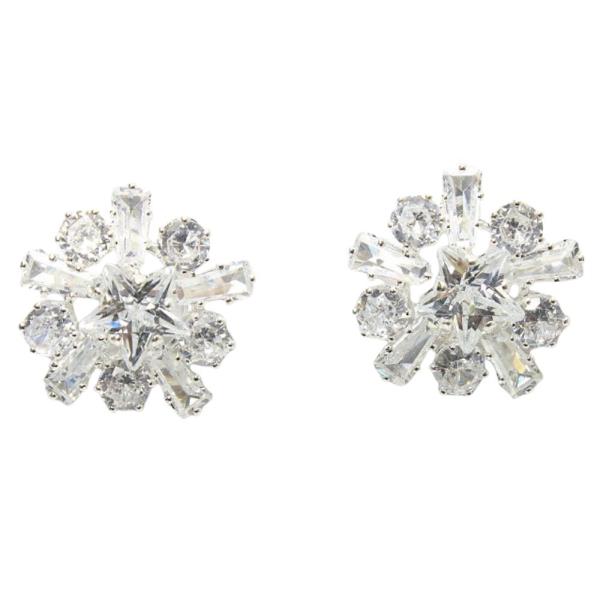 CZ STONE POST EARRING