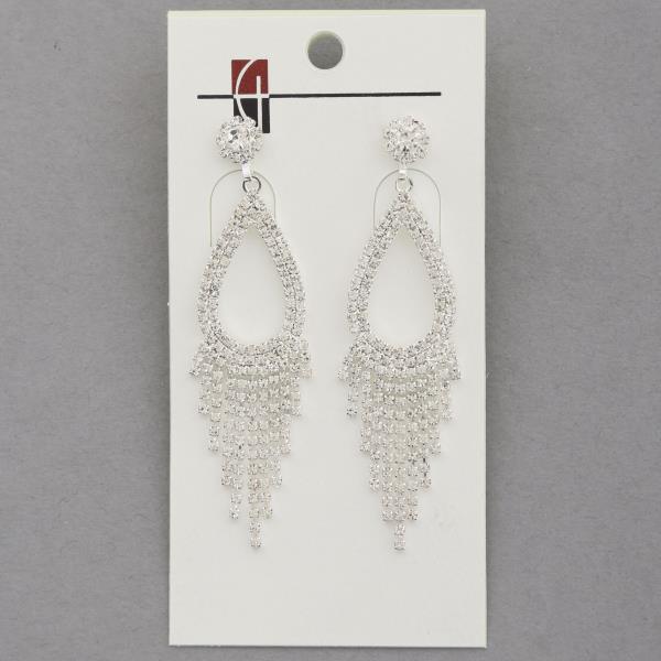 TEARDROP RHINESTONE DANGLE EARRING