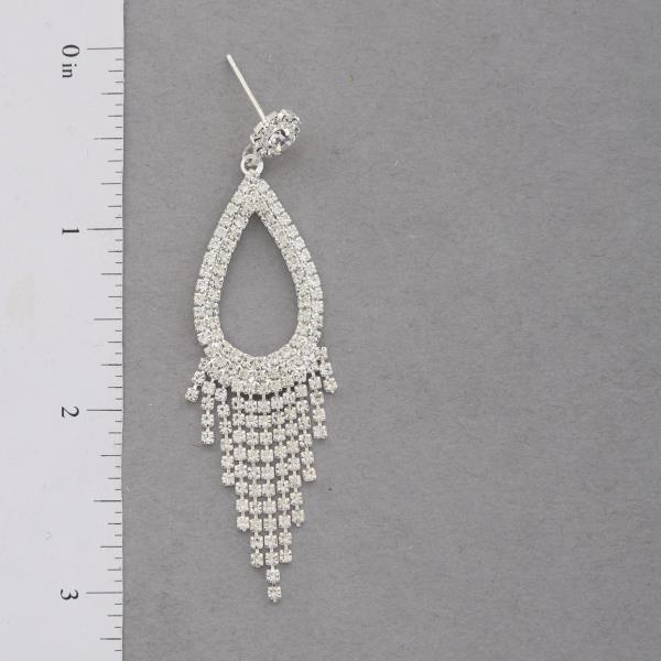 TEARDROP RHINESTONE DANGLE EARRING