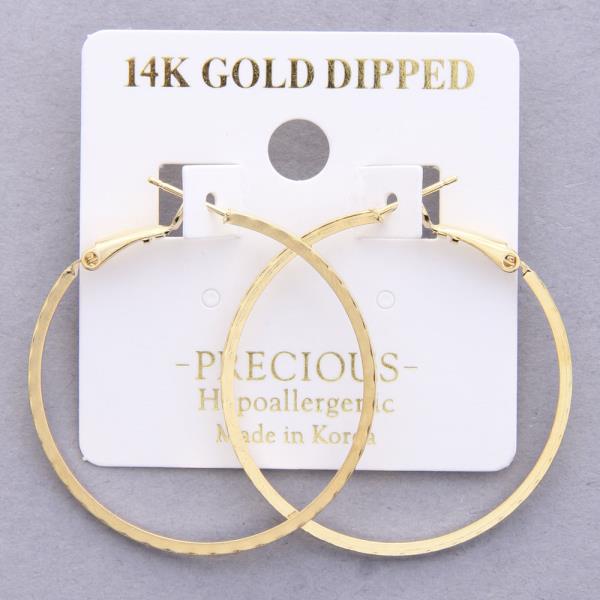 14K GOLD DIPPED HOOP EARRING