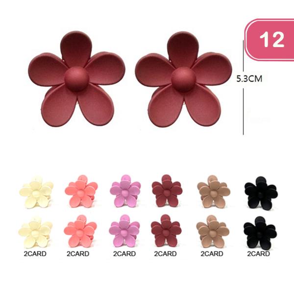 2PC SET FLOWER HAIR CLAW CLIPS (12 UNITS)