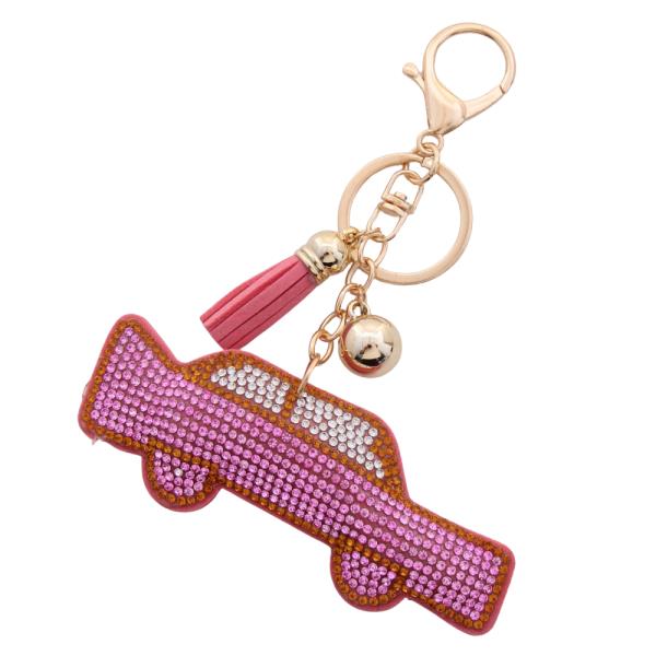 RHINESTONE CAR KEYCHAIN