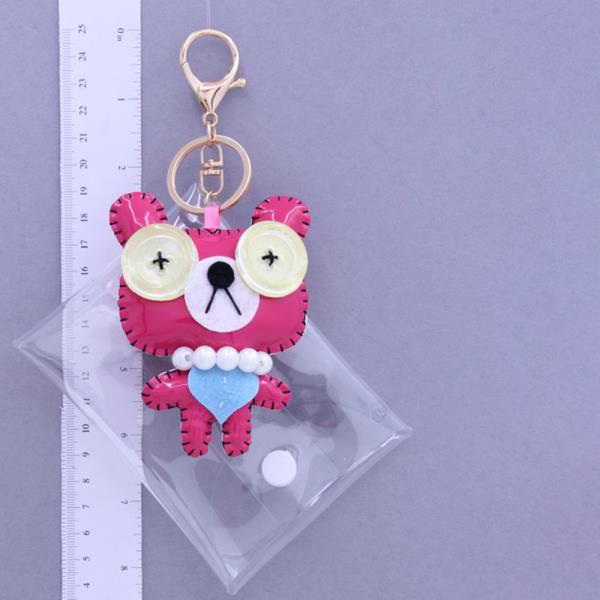 BEAR CLEAR COIN PURSE POUCH KEYCHAIN