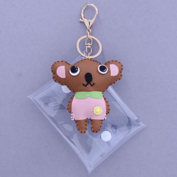 BEAR CLEAR COIN PURSE POUCH KEYCHAIN