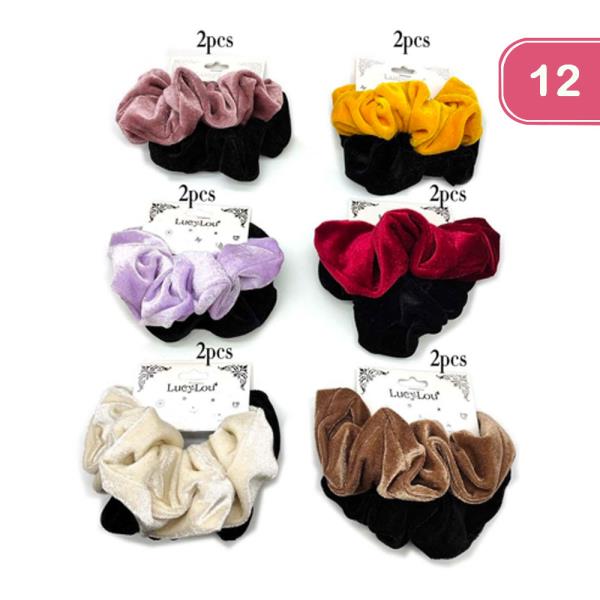 VELVET HAIR SCRUNCHIE (12 UNITS)