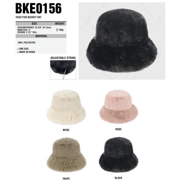 CC FAUX FUR BUCKET HAT