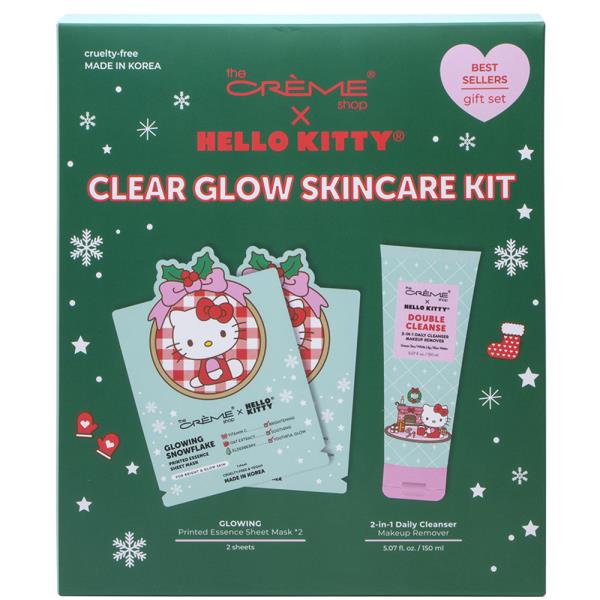 THE CREME SHOP X HELLO KITTY CLEAR GLOW SKINCARE KIT SET