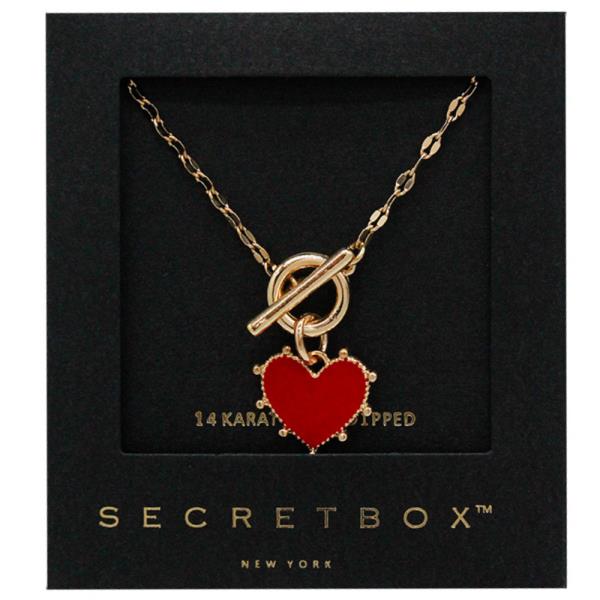 SECRET BOX HEART TOGGLE GOLD DIPPED NECKLACE