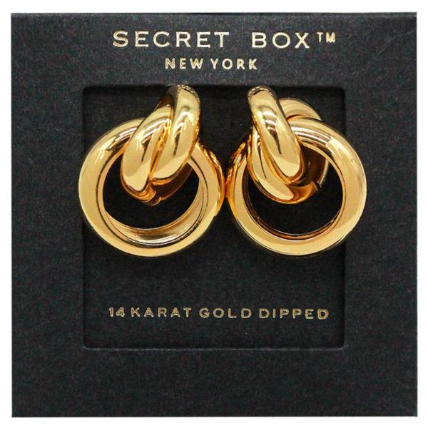 SECRET BOX KNOT GOLD DIPPED EARRING