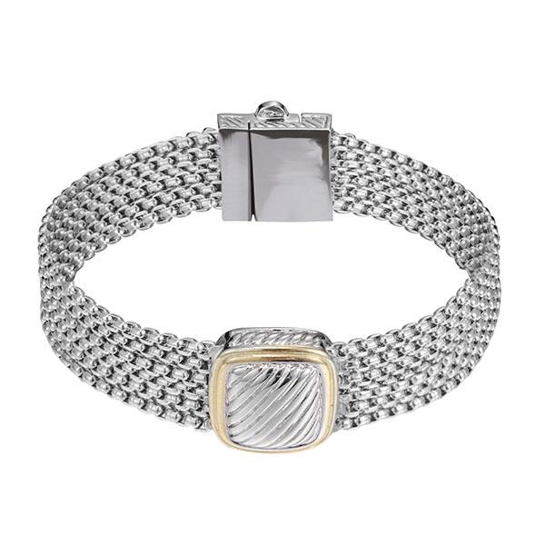 SQUARE LINED METAL BRACELET