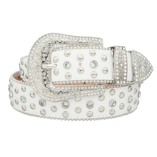 PLUS SIZE RHINESTONE EMBELLISHED STRAP RS WESTERN BELT