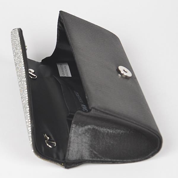 RHINESTONE SATIN PARTY CLUTCH