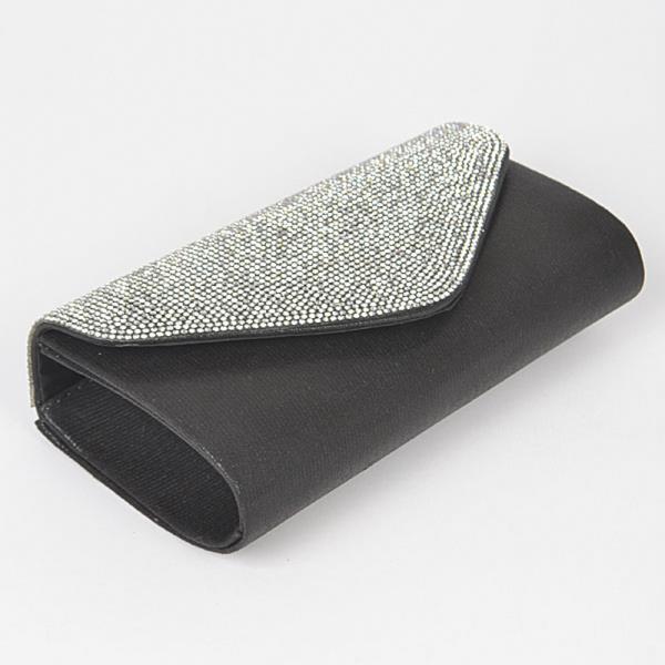 RHINESTONE SATIN PARTY CLUTCH