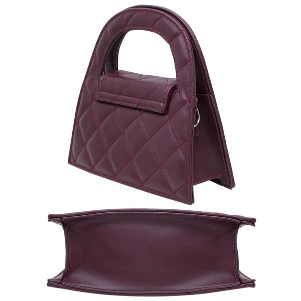 QUILTED TWIST LOCK HANDLE CROSSBODY BAG