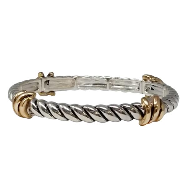 ROPE LINK TWO TONE BRACELET