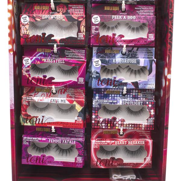 IONI LASH BURLESQUE 3D FAUX MINK LASHES W DISPLAY SET